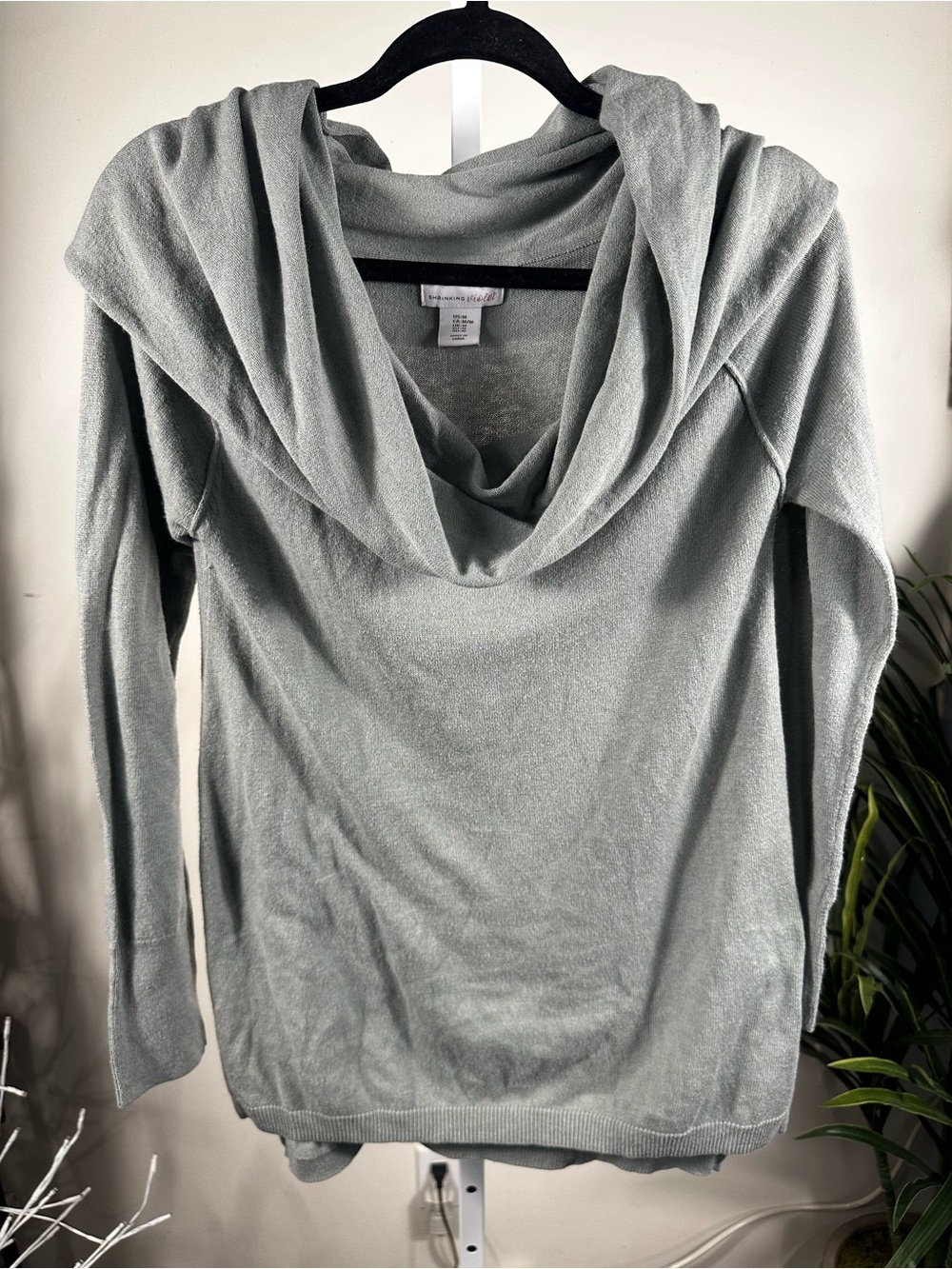 N209. Shrinking Violet lightweight cowl neck sweater size m